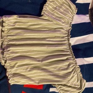 Off the shoulder American eagle shirt